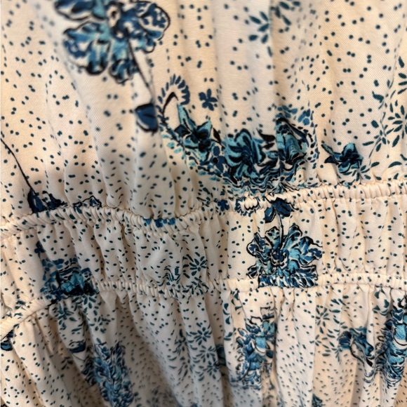 Torrid Cream and Blue Floral Maxi Dress - Picture 5 of 7
